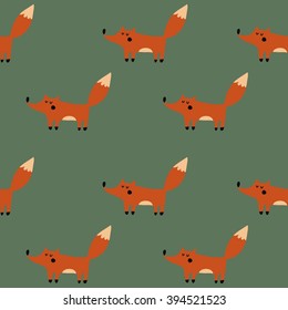 Cute pattern with fox