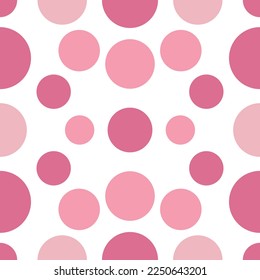 Cute pattern geometric style. Circle dot cycle pattern white pink pastel background love valentines. Abstract,vector,illustration. For texture,clothing,wrapping,decoration,carpet valentine day.