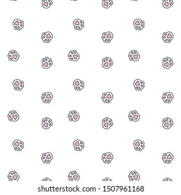 
Cute pattern with hand drawn cat paws on white background. Seamless background. Vector 8 EPS.
