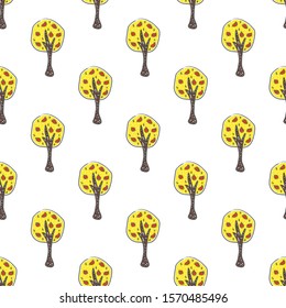 Cute Pattern with hand drawn elements. Scandinavian Style.