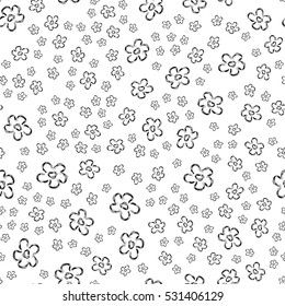 Cute pattern for kids, girls and boys. Creative vector background is made up of flowers. It can be used to create prints, packaging,invitations, simple designs. Funny wallpaper for textile and fabric.