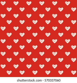 Cute pattern for kids, girls and boys. Creative vector background is made up of hearts and flowers. It can be used to create prints, packaging, invitations, simple designs.  Holiday packages.