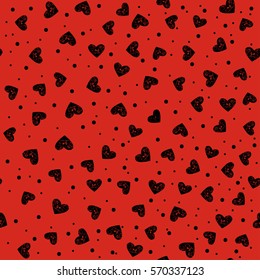 Cute pattern for kids, girls and boys. Creative vector background is made up of hearts and flowers. It can be used to create prints, packaging, invitations, simple designs.  Holiday packages.