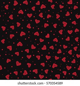 Cute pattern for kids, girls and boys. Creative vector background is made up of hearts and flowers. It can be used to create prints, packaging, invitations, simple designs.  Holiday packages.