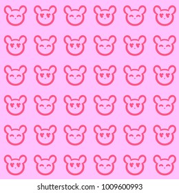 Cute pattern for kids. Pink background.