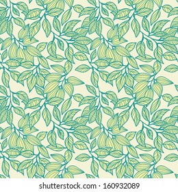 Cute pattern with leaves