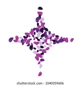 Cute  Pattern with Leaves for Greeting Card or Poster. Vector Background for Spring or Summer Design.
