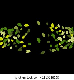 Cute  Pattern with Leaves for Greeting Card or Poster. Vector Background for Spring or Summer Design.
