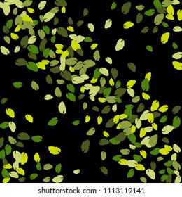 Cute  Pattern with Leaves for Greeting Card or Poster. Vector Background for Spring or Summer Design.
