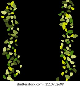 Cute  Pattern with Leaves for Greeting Card or Poster. Vector Background for Spring or Summer Design.
