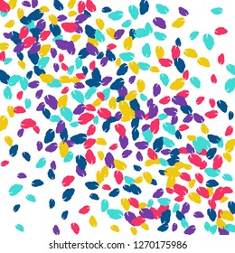 Cute  Pattern with Leaves for Greeting Card or Poster. Vector Background for Spring or Summer Design