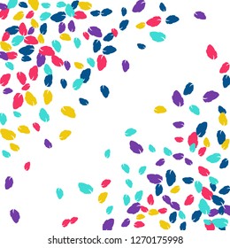 Cute  Pattern with Leaves for Greeting Card or Poster. Vector Background for Spring or Summer Design