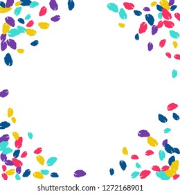 Cute  Pattern with Leaves for Greeting Card or Poster. Vector Background for Spring or Summer Design