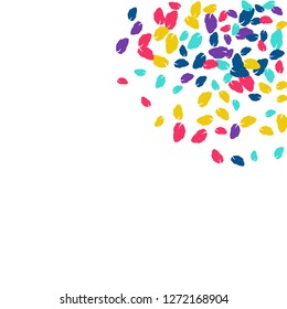 Cute  Pattern with Leaves for Greeting Card or Poster. Vector Background for Spring or Summer Design