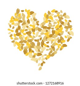 Cute  Pattern with Leaves for Greeting Card or Poster. Vector Background for Spring or Summer Design