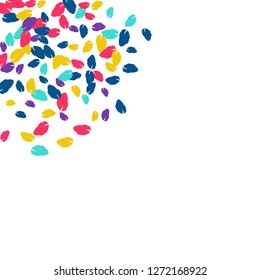 Cute  Pattern with Leaves for Greeting Card or Poster. Vector Background for Spring or Summer Design