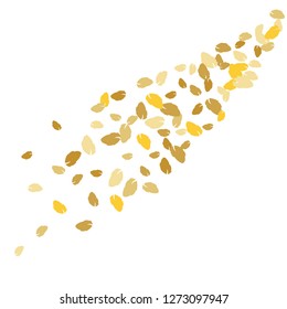 Cute  Pattern with Leaves for Greeting Card or Poster. Vector Background for Spring or Summer Design