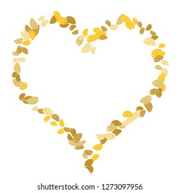 Cute  Pattern with Leaves for Greeting Card or Poster. Vector Background for Spring or Summer Design