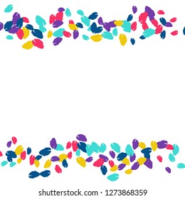 Cute  Pattern with Leaves for Greeting Card or Poster. Vector Background for Spring or Summer Design