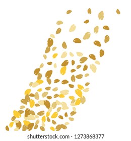 Cute  Pattern with Leaves for Greeting Card or Poster. Vector Background for Spring or Summer Design