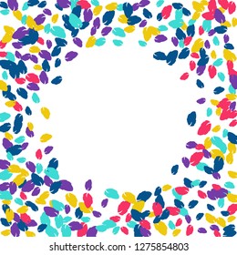 Cute  Pattern with Leaves for Greeting Card or Poster. Vector Background for Spring or Summer Design.
