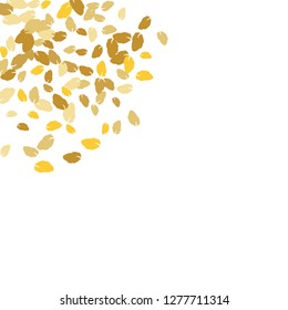 Cute  Pattern with Leaves for Greeting Card or Poster. Vector Background for Spring or Summer Design.
