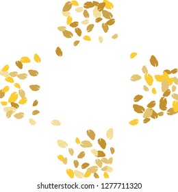 Cute  Pattern with Leaves for Greeting Card or Poster. Vector Background for Spring or Summer Design.
