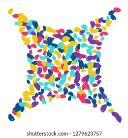 Cute  Pattern with Leaves for Greeting Card or Poster. Vector Background for Spring or Summer Design.
