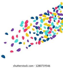 Cute  Pattern with Leaves for Greeting Card or Poster. Vector Background for Spring or Summer Design.
