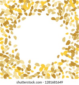 Cute  Pattern with Leaves for Greeting Card or Poster. Vector Background for Spring or Summer Design.
