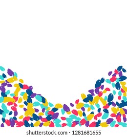 Cute  Pattern with Leaves for Greeting Card or Poster. Vector Background for Spring or Summer Design.
