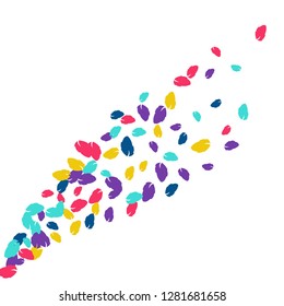Cute  Pattern with Leaves for Greeting Card or Poster. Vector Background for Spring or Summer Design.

