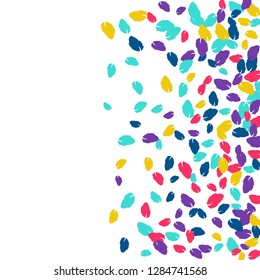 Cute  Pattern with Leaves for Greeting Card or Poster. Vector Background for Spring or Summer Design.
