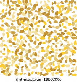 Cute  Pattern with Leaves for Greeting Card or Poster. Vector Background for Spring or Summer Design.
