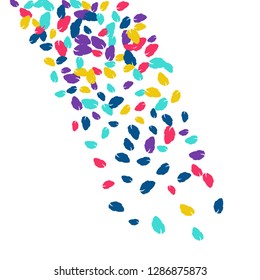 Cute  Pattern with Leaves for Greeting Card or Poster. Vector Background for Spring or Summer Design.
