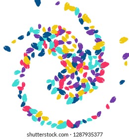 Cute  Pattern with Leaves for Greeting Card or Poster. Vector Background for Spring or Summer Design.
