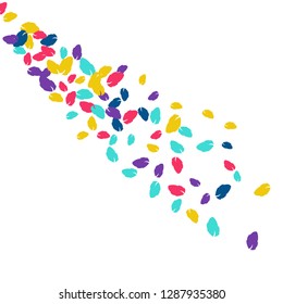 Cute  Pattern with Leaves for Greeting Card or Poster. Vector Background for Spring or Summer Design.
