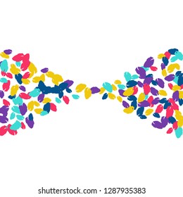 Cute  Pattern with Leaves for Greeting Card or Poster. Vector Background for Spring or Summer Design.
