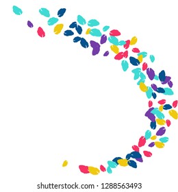 Cute  Pattern with Leaves for Greeting Card or Poster. Vector Background for Spring or Summer Design.
