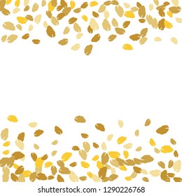 Cute  Pattern with Leaves for Greeting Card or Poster. Vector Background for Spring or Summer Design.
