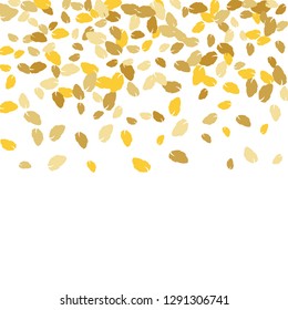 Cute  Pattern with Leaves for Greeting Card or Poster. Vector Background for Spring or Summer Design.
