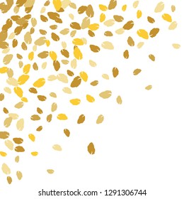 Cute  Pattern with Leaves for Greeting Card or Poster. Vector Background for Spring or Summer Design.
