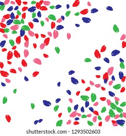 Cute  Pattern with Leaves for Greeting Card or Poster. Vector Background for Spring or Summer Design.
