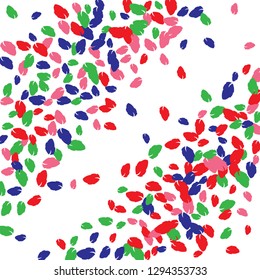 Cute  Pattern with Leaves for Greeting Card or Poster. Vector Background for Spring or Summer Design.
