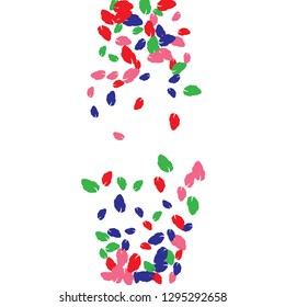 Cute  Pattern with Leaves for Greeting Card or Poster. Vector Background for Spring or Summer Design.
