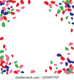 Cute  Pattern with Leaves for Greeting Card or Poster. Vector Background for Spring or Summer Design.
