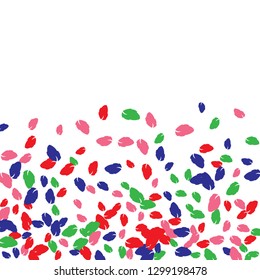 Cute  Pattern with Leaves for Greeting Card or Poster. Vector Background for Spring or Summer Design.
