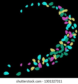 Cute  Pattern with Leaves for Greeting Card or Poster. Vector Background for Spring or Summer Design.
