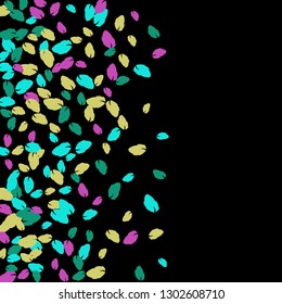Cute  Pattern with Leaves for Greeting Card or Poster. Vector Background for Spring or Summer Design.
