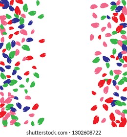 Cute  Pattern with Leaves for Greeting Card or Poster. Vector Background for Spring or Summer Design.
